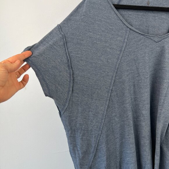 Free People Movement City Vibes Oversized Tee Top Blueberry Women’s Size XS - Picture 4 of 13